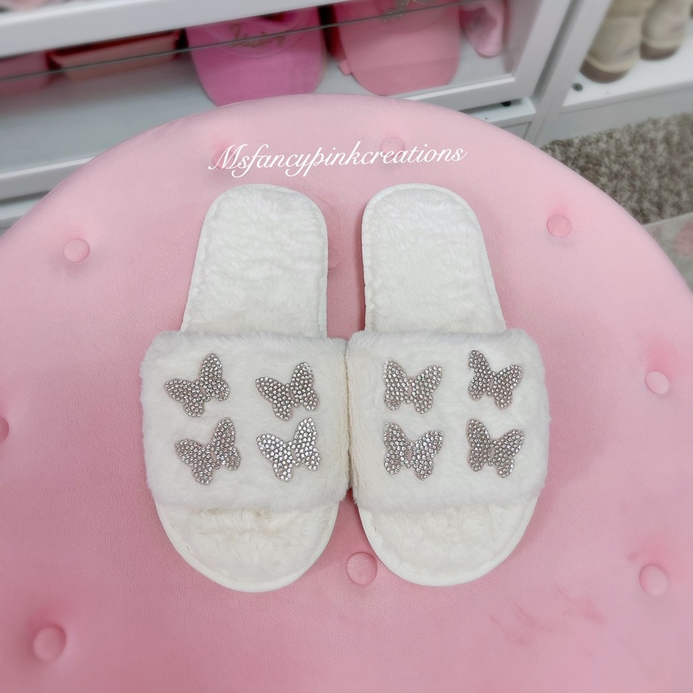 Butterfly Rhinestone Slippers - Picture 5 of 5